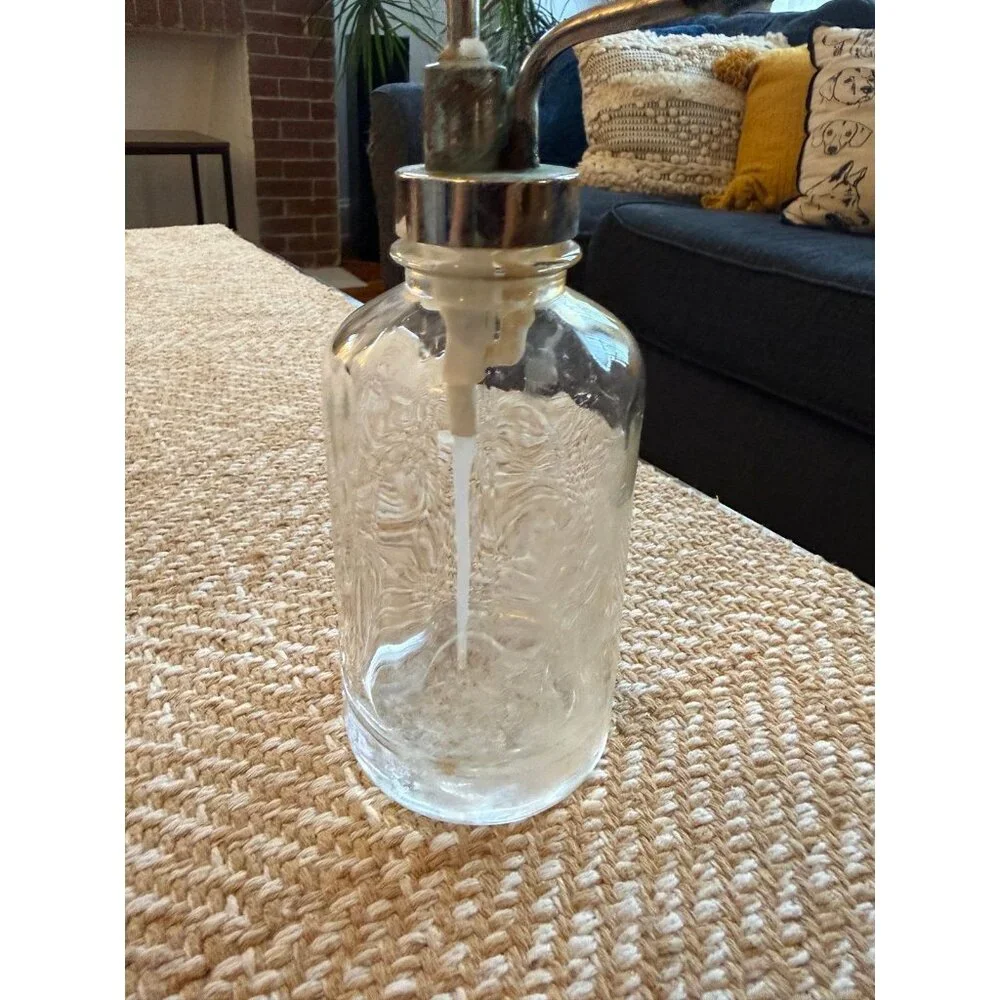 Glass pump soap dispenser